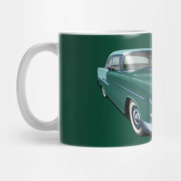 1955 Chevrolet in dark green by candcretro